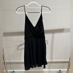Express Black Cocktail Dress with Spaghetti Straps